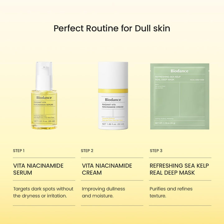 BIODANCE Radiant Vita Crema de niacinamida, iluminadora, corrección...