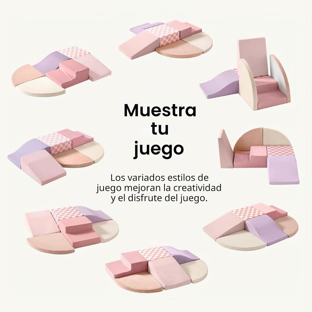 Tiny Land Bloques de escalada de espuma suave para niños pequeños, bloques