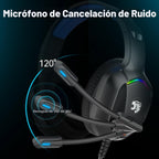 IMYB A36 Auriculares para juegos con micrófono estéreo para PC PS5, Xbox