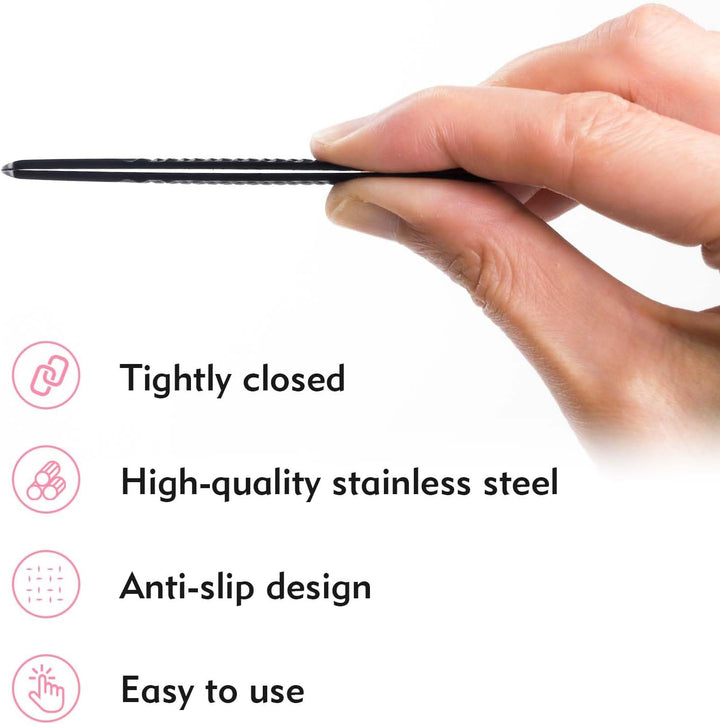 VEYES INC Pinzas de pestañas para extensiones de pestañas, pinzas d...