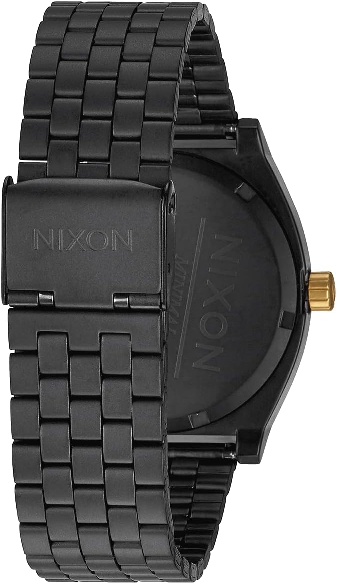 NIXON Time Teller A045 - Reloj analógico de moda para hombre resistente al agua de 100 m (carátula de reloj de 37 mm, correa de acero inoxidable de 19.5 mm-18 mm)