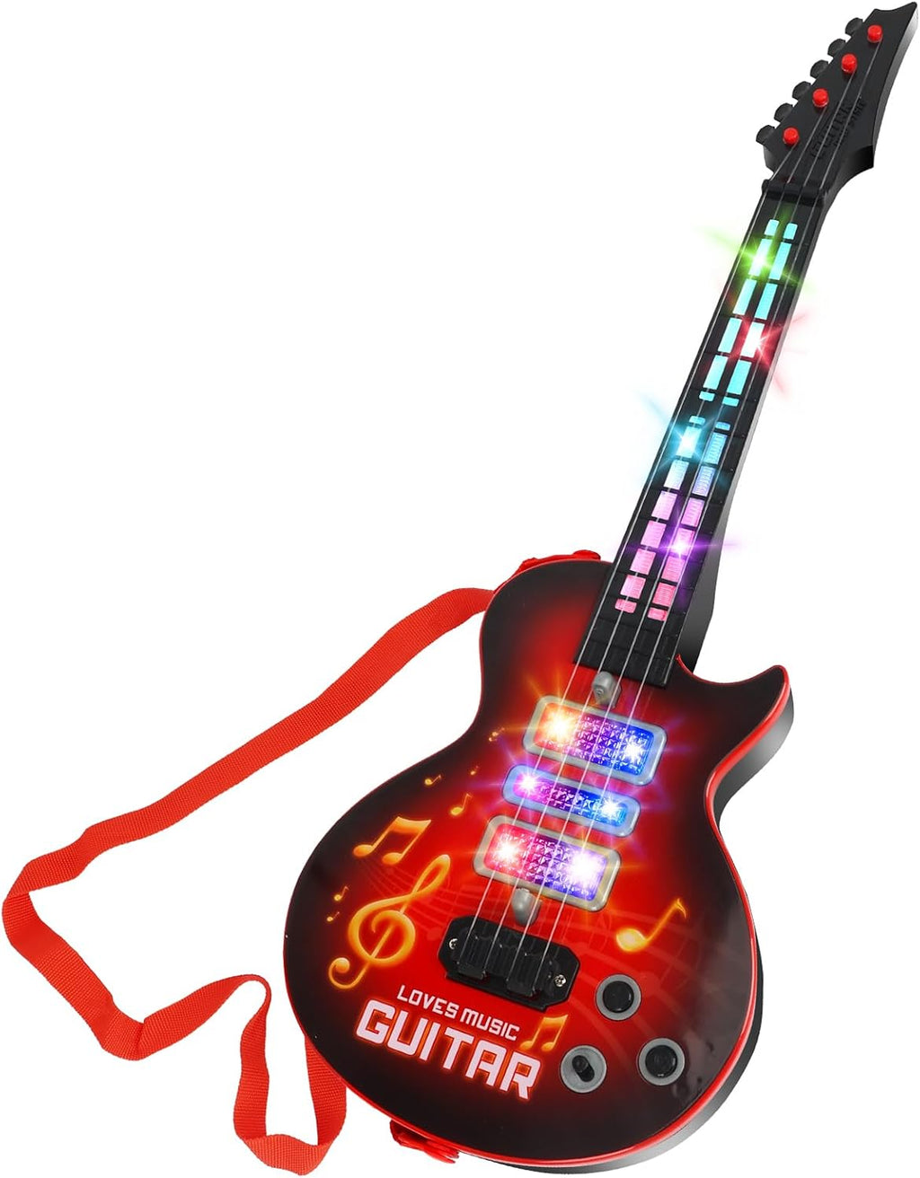 Kids Electric Guitar con 4 Strings Light Up Toy para Toddlers