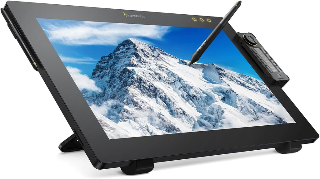 Xencelabs Pantalla de lápiz con pantalla para 24+ de la industria con Calman Ready, tableta de dibujo con monitor de pantalla 4K, pantalla gráfica con 44 teclas rápidas personalizables, 2 bolígrafos sin batería para Win/Mac/Linux