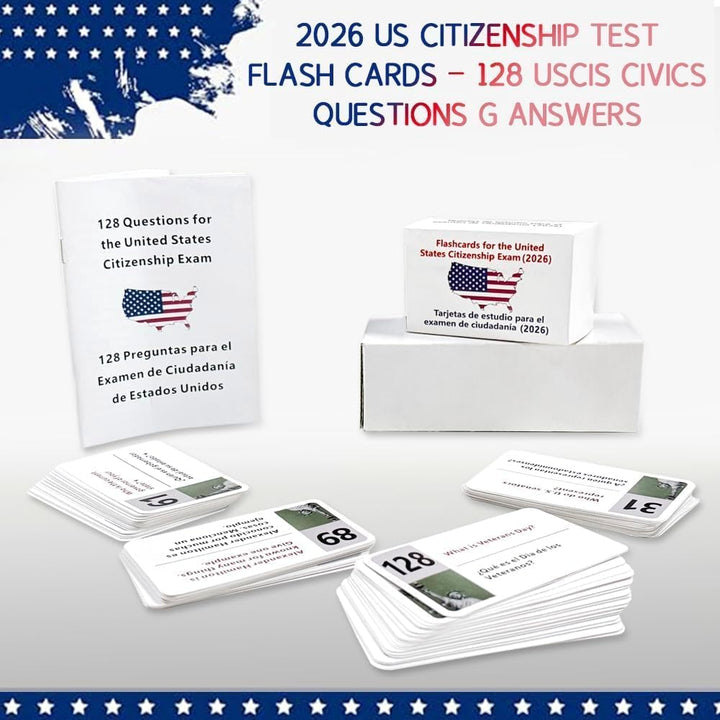 2026 US Civic Test Shorthand Card-128 US Citizenship Test