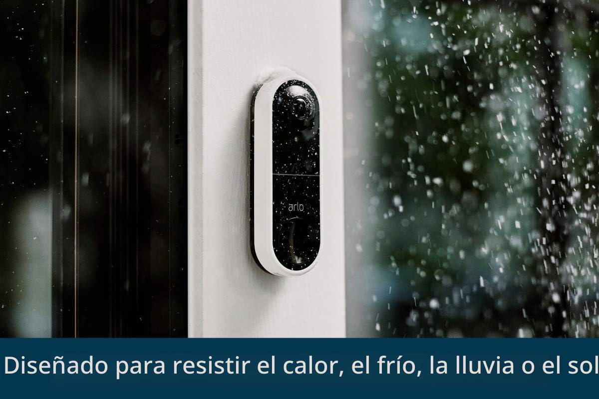 Arlo Video Timbre | Calidad de vídeo HD, audio de 2 vías, detección de paquetes | detección de movimiento y alertas | sirena incorporada | visión nocturna | fácil instalación (se requiere cableado existente para timbre de puerta) | AVD1001B (renovado)