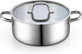 Cook N Home Olla de acero inoxidable revestido de tres capas de 7 cuartos