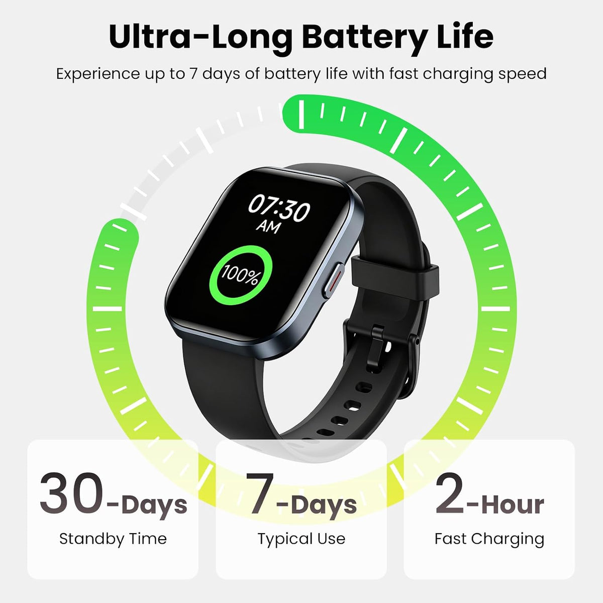 Relojes inteligentes para hombre, Android y iPhone, reloj de seguimiento de actividad física HD de 1.8 pulgadas con Alexa integrado, IP68 impermeable, llamada Bluetooth (respuesta/hace)