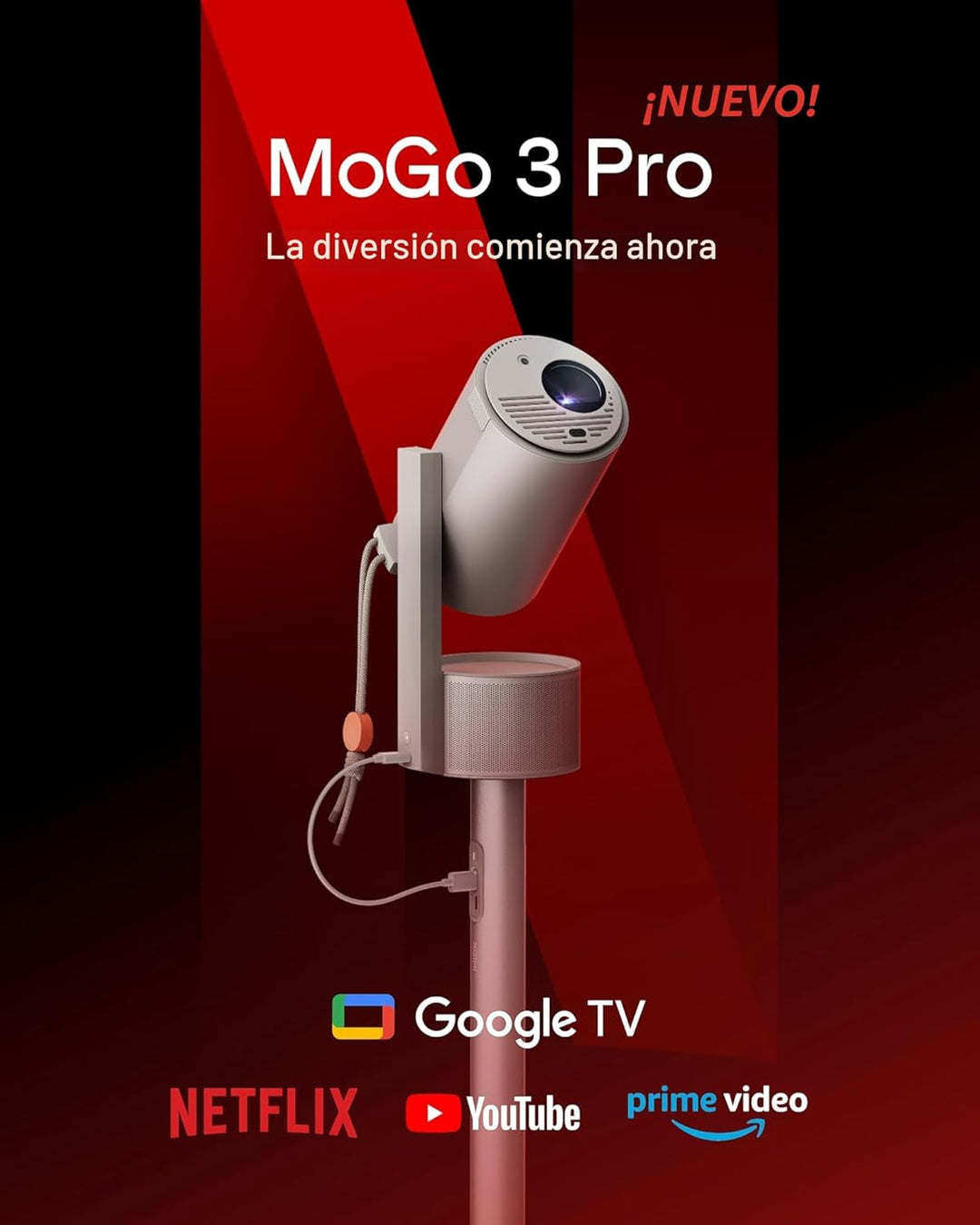 XGIMI MoGo 3 Pro NUEVO Proyector para Exteriores con Soporte PowerB...