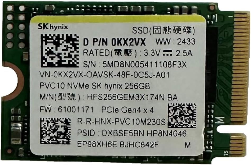 OEM Hyn PVC10 256GB M.2 PCI-e GEN 4X4 NVME SSD Unidad interna de es...