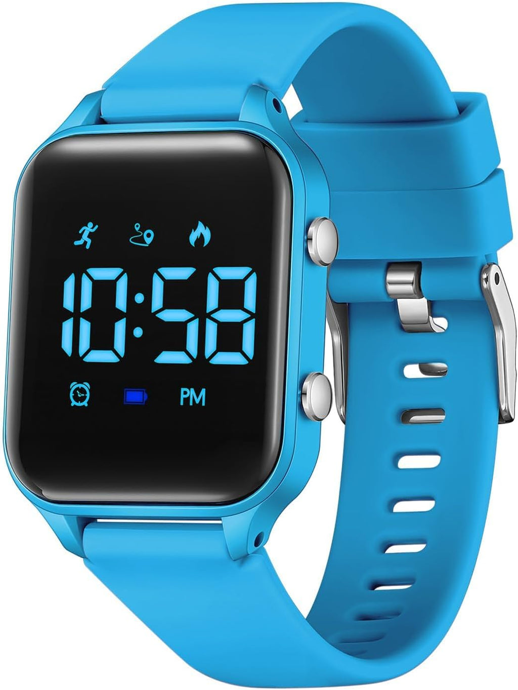 Relojes digitales para niños y niñas, reloj deportivo con rastreador de fitness, podómetro, alarmas, cronómetro, no necesita aplicación, reloj impermeable para niños, regalo para adolescentes