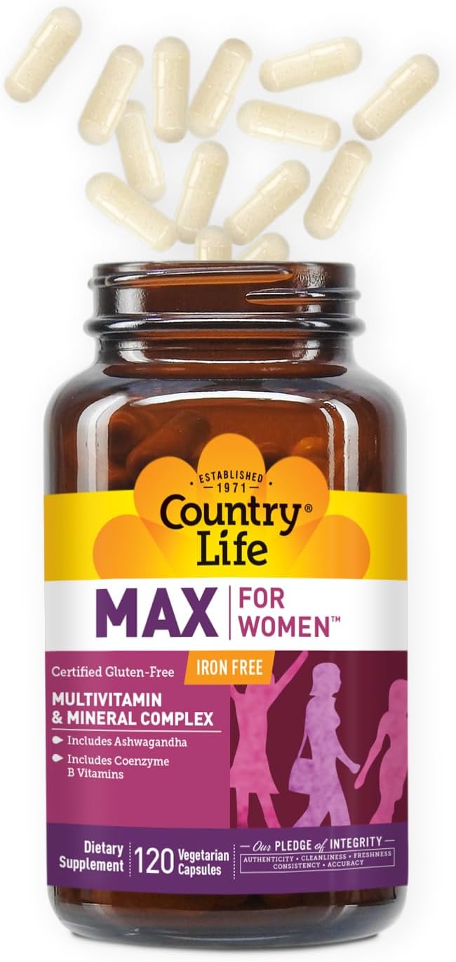 Country Life Max for Women - Complejo multivitamínico y mineral, si...