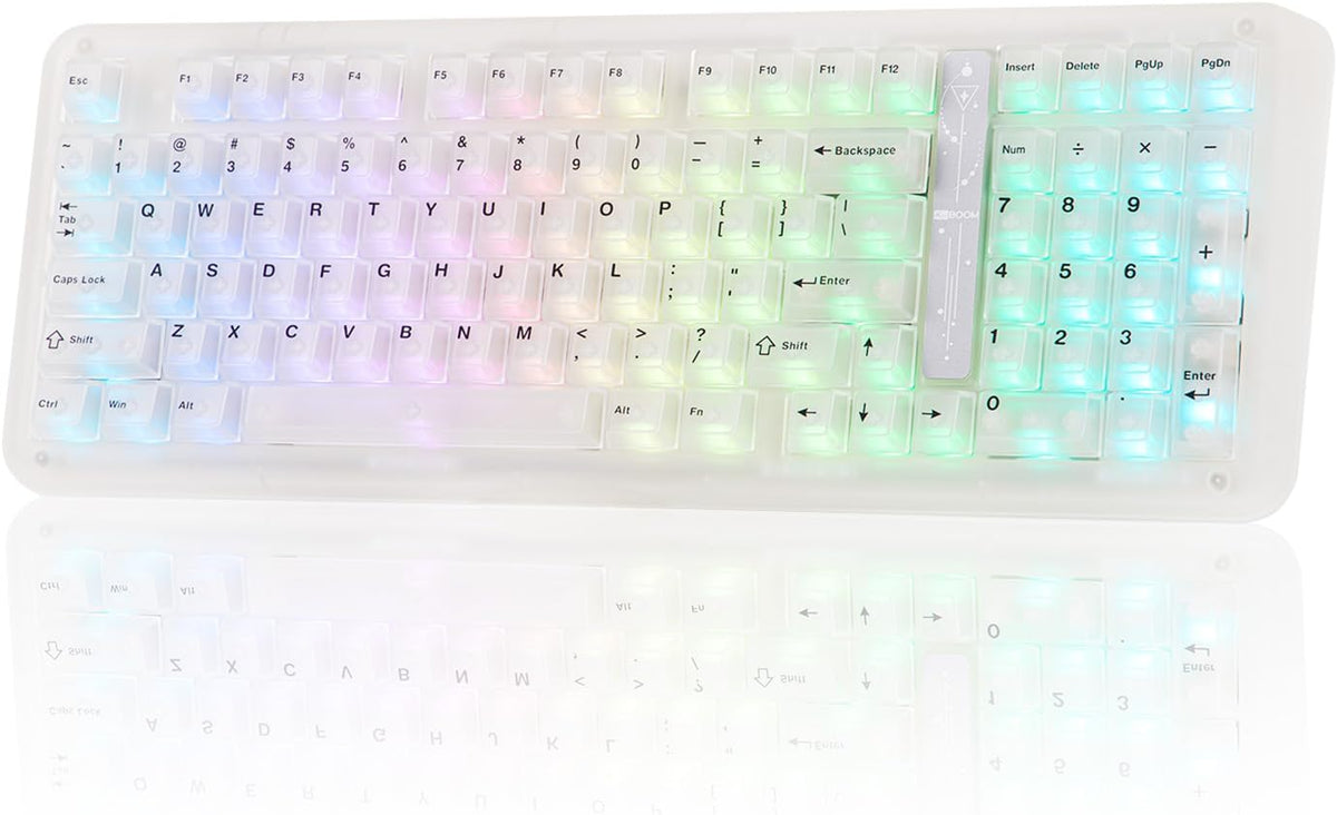 KiiBoom Phantom98 Lite 96% Teclado mecánico inalámbrico para juegos...