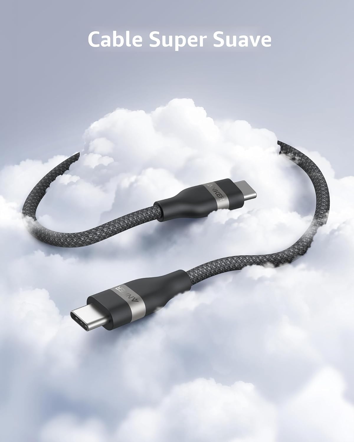 Anker Cable Nano USB C a USB C, cable de carga rápida de 240 W (negro