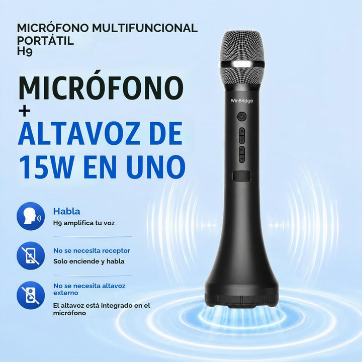 Amplificador inalámbrico de voz del micrófono de Bluetooth con 3 ef...