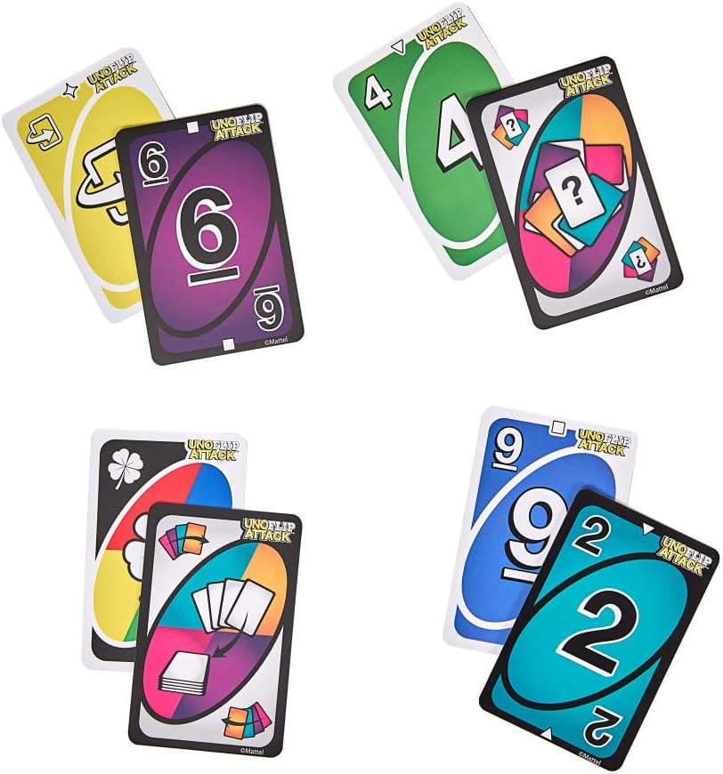 Mattel Games UNO - Juego de cartas Flip Attack con unidad de lanzam...