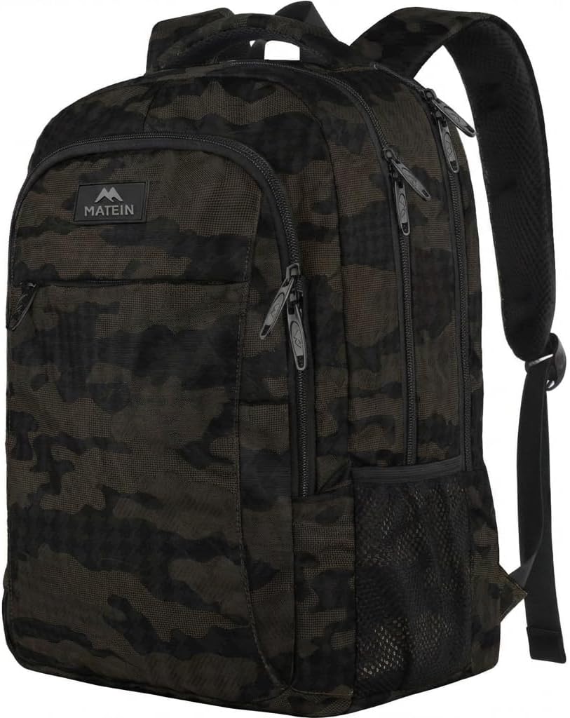 MATEIN - Mochila para laptop de 15.6 pulgadas, resistente mochila d...