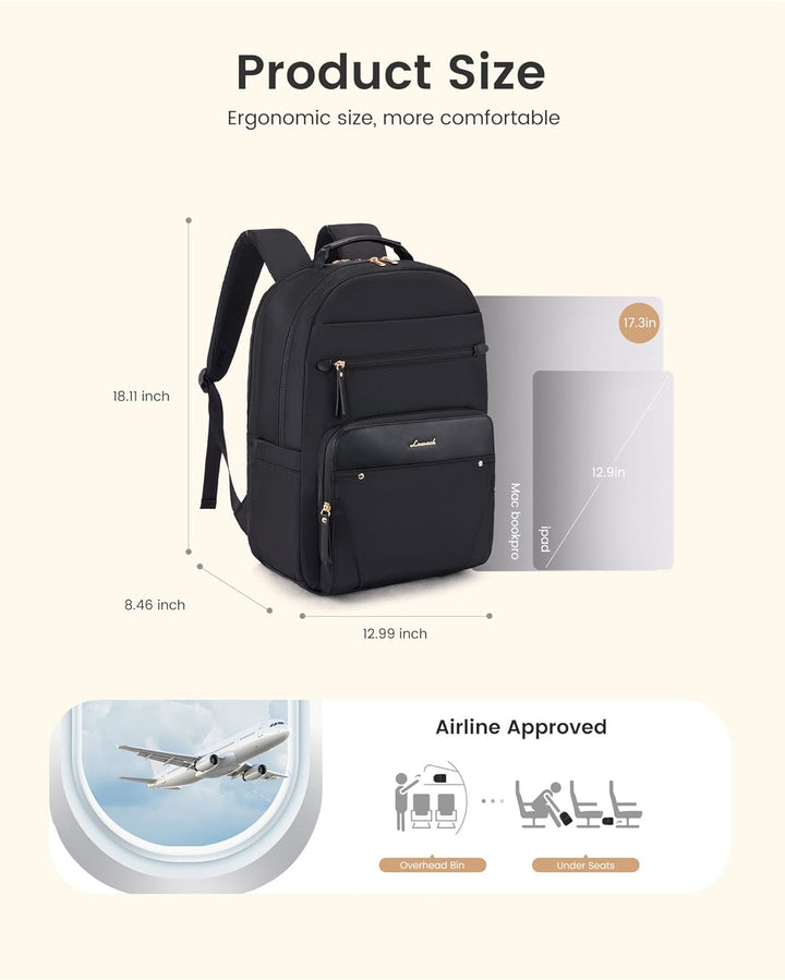 LOVEVOOK Mochila para computadora portátil para mujer, mochila de t...