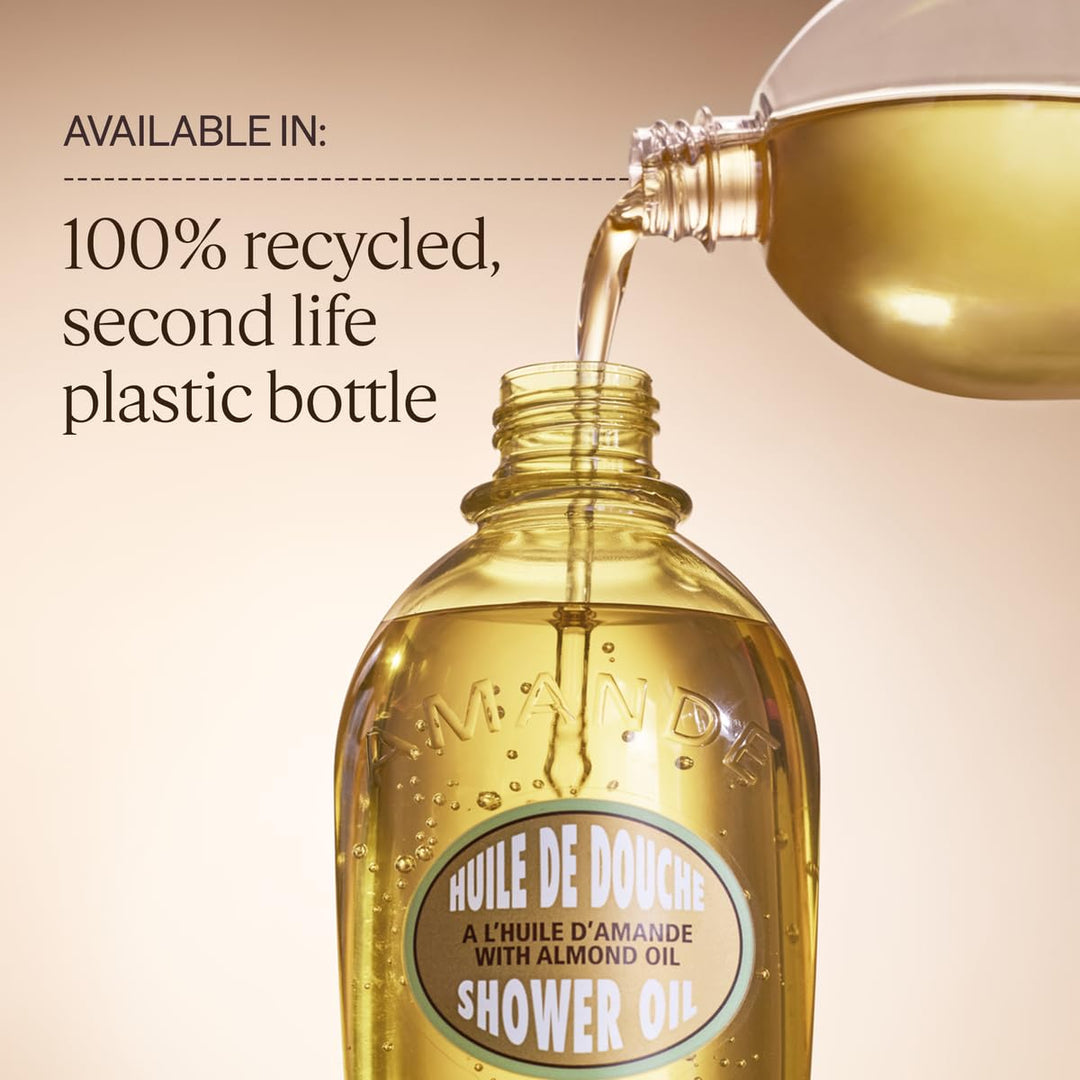 L'OCCITANE Aceite de ducha de almendra limpiador y suavizante,...