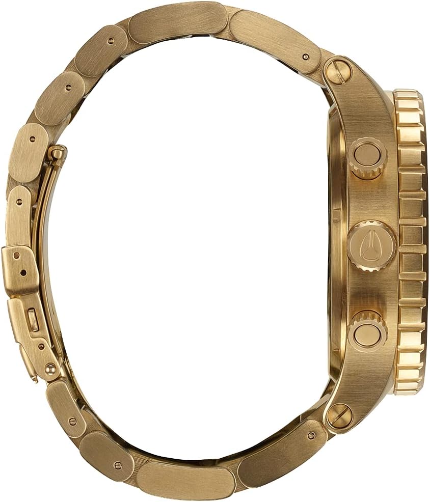 NIXON 51-30 Chrono A083 - Reloj analógico de moda para hombre resistente al agua de 300 m (carátula de reloj de 51 mm, correa de acero inoxidable de 25 mm)