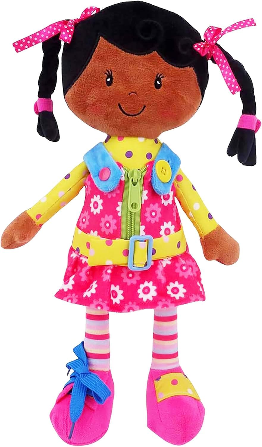 Snuggle Stuffs Sugar Snap - Muñeca de peluche para aprender a vesti...
