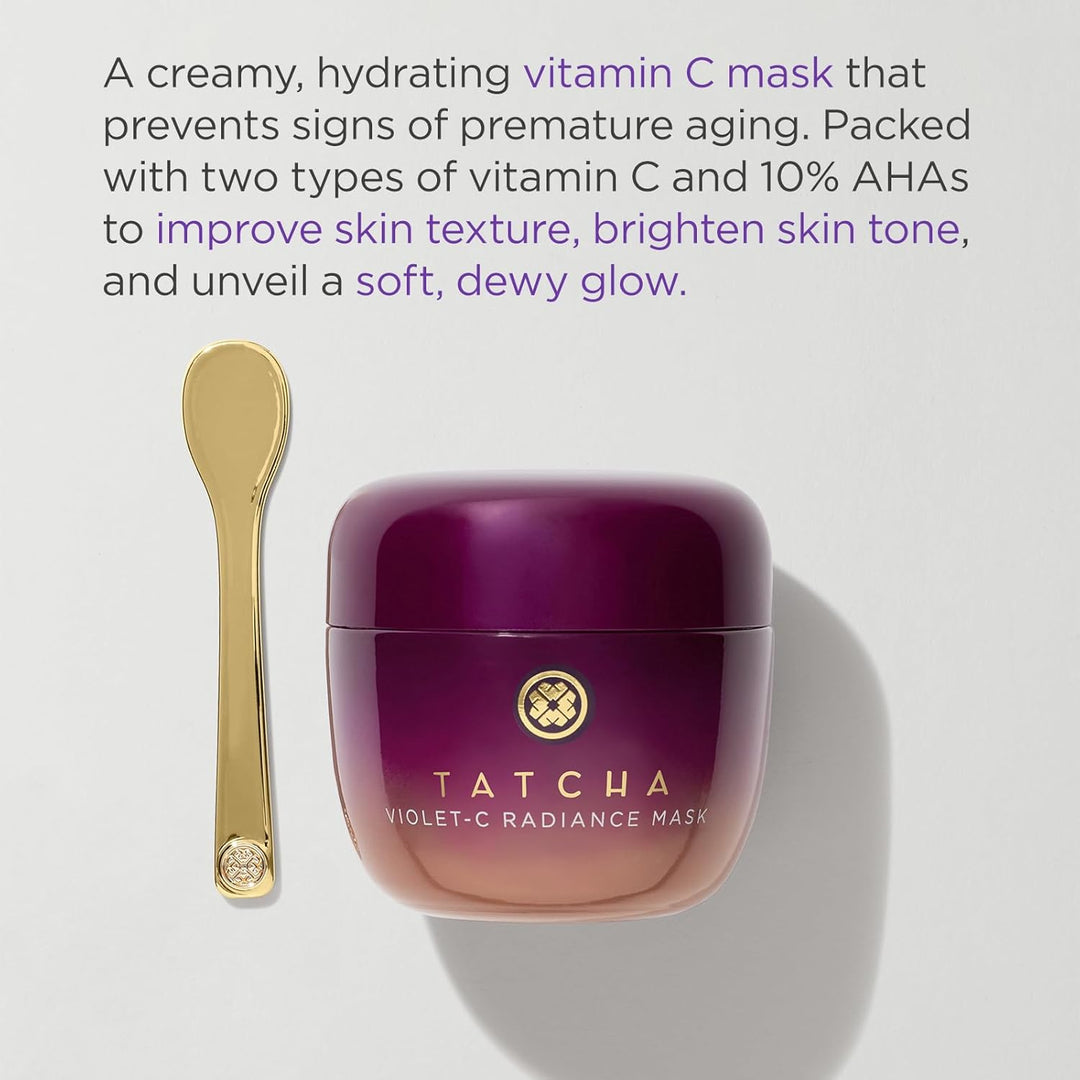 TATCHA The Violet-C Radiance Mask: Máscara reafirmante cremosa con...