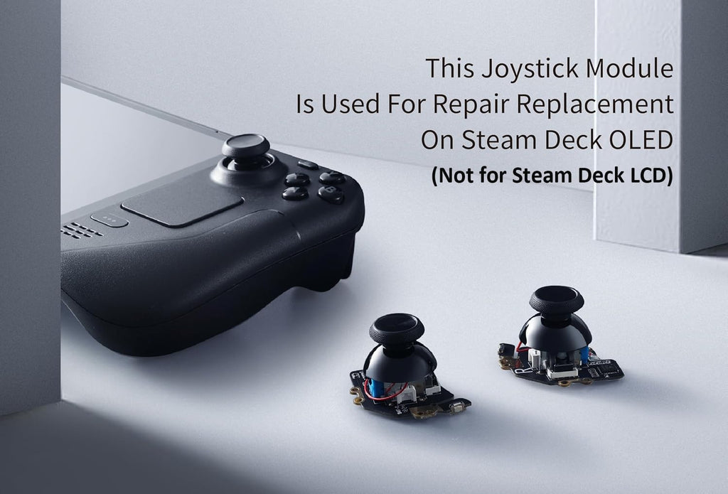 Módulo de Joystick de Efecto Hall GuliKit para Steam Deck OLED, Reemplazo de Joystick Electromagnético con Detección de Toque Original, sin Soldadura, Calibración con un Solo Botón, Joysticks con Tapas (No para LCD)