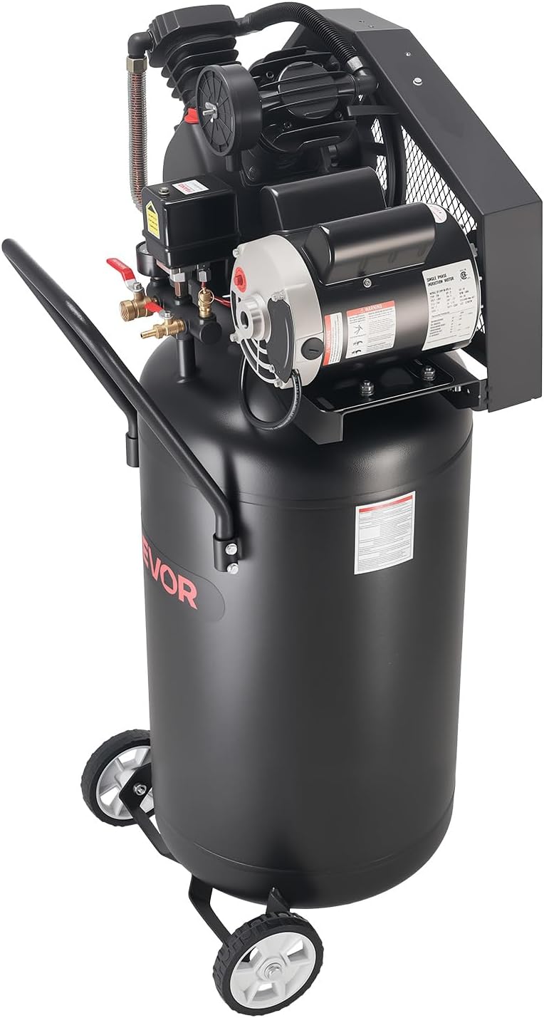 VEVOR Compresor de aire de 25 galones, 2HP 5.5 SCFM a 90PSI, tanque...