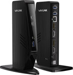 WAVLINK Estación de acoplamiento USB C con monitor doble, estación de acoplamiento Displaylink dual de 5K/4K a 60Hz para Mac M1/M2/M3/M4 o Windows, base para laptop 13 en 1 con 2X HDMI, 2X DP, 130WPD