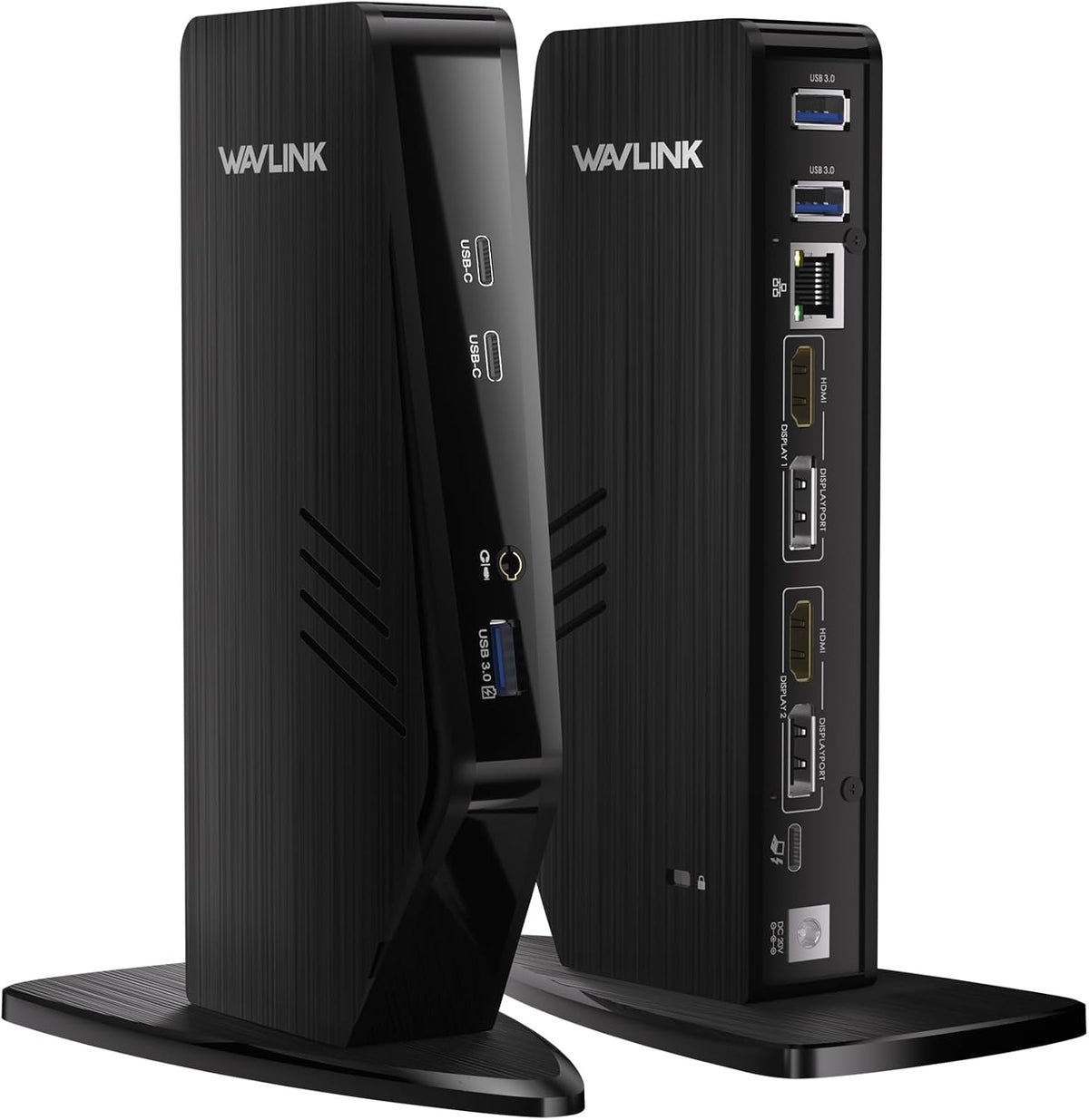 WAVLINK Estación de acoplamiento USB C con monitor doble, estación de acoplamiento Displaylink dual de 5K/4K a 60Hz para Mac M1/M2/M3/M4 o Windows, base para laptop 13 en 1 con 2X HDMI, 2X DP, 130WPD