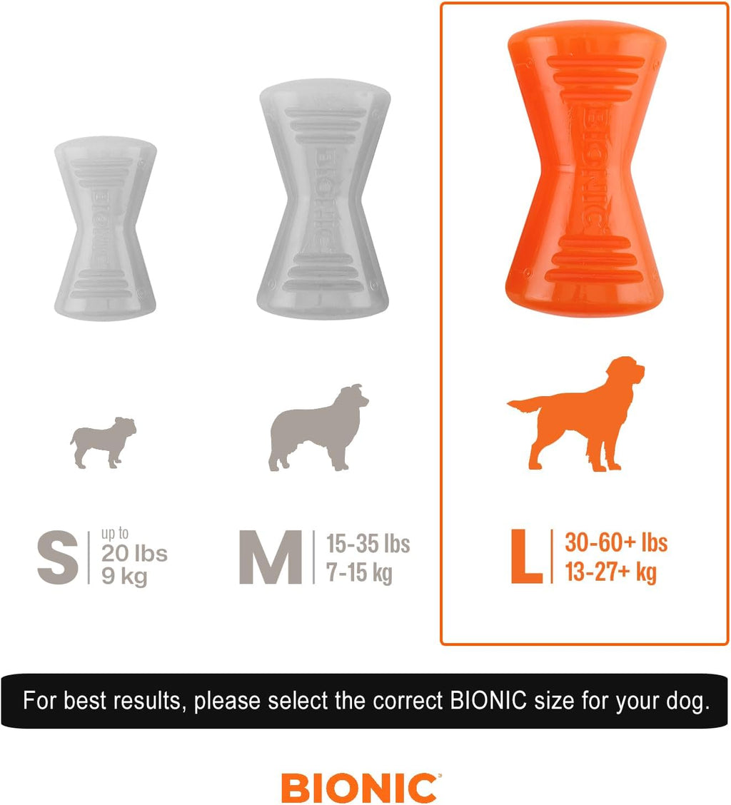 BIONIC Juguete de hueso para perros de entre 30 y 60 libras, grande