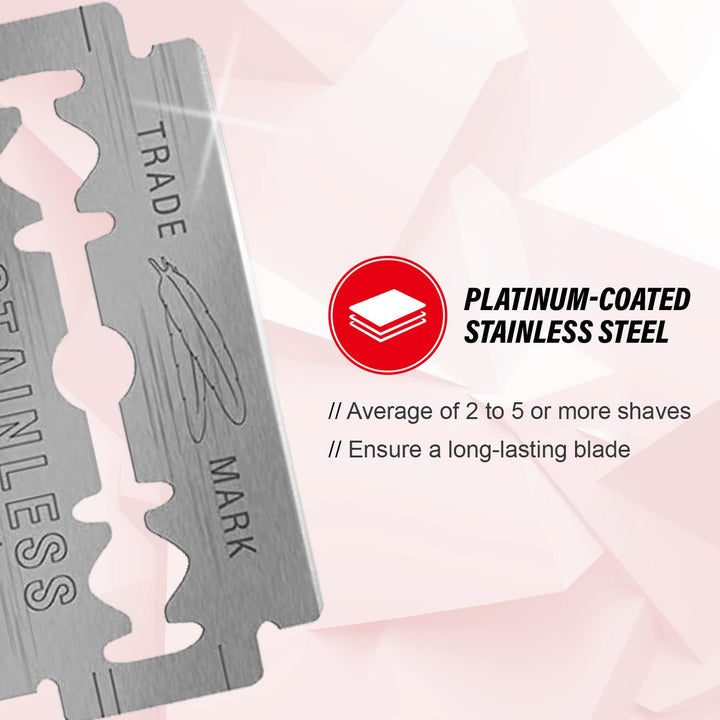 Feather Cuchillas de afeitar de seguridad de doble filo, (50 unidad...