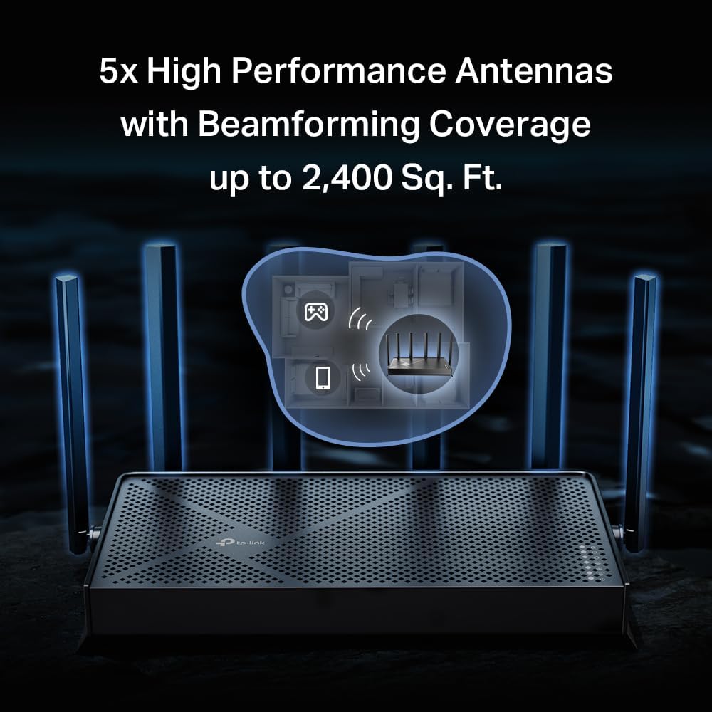 TP-Link Dual-Band BE5000 WiFi 7 Router Archer BE260 | 5-Stream 5Gbp...