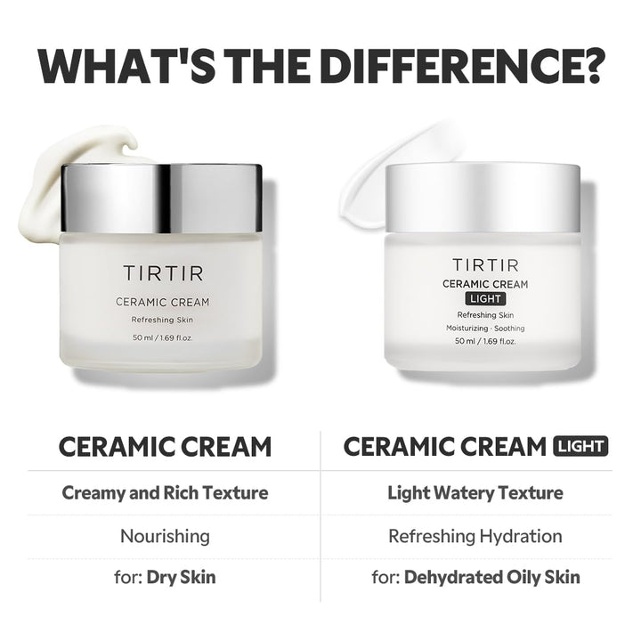 TIRTIR Crema de ceramida natural | Hidratante profundo para piel de...