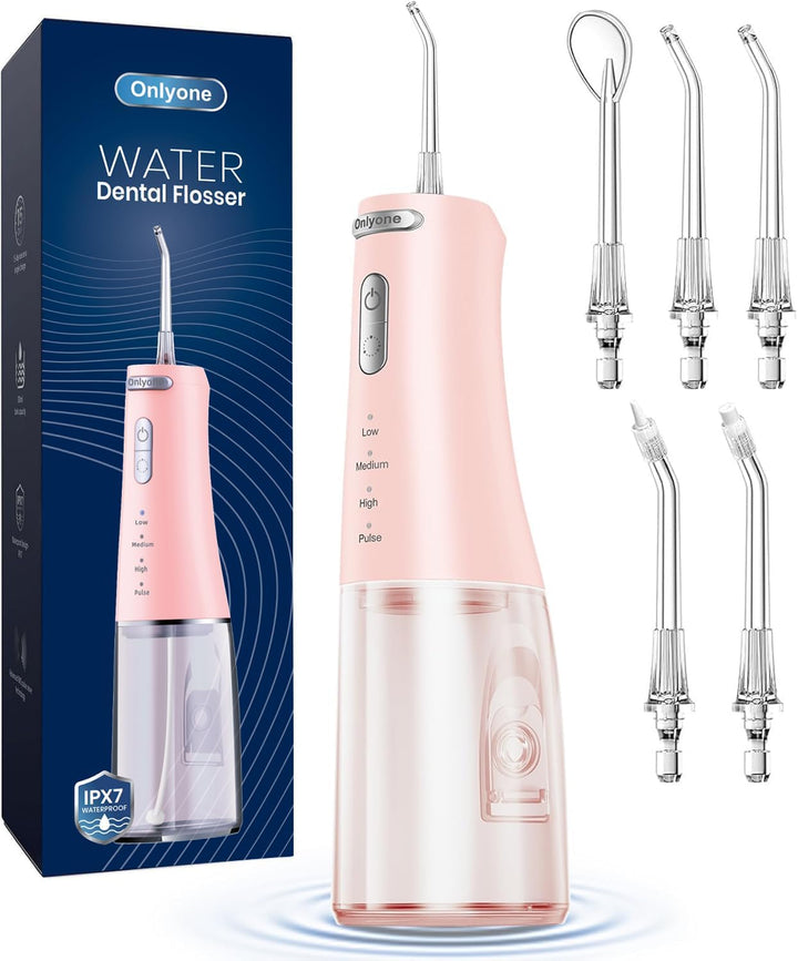 Onlyone Flosser dental de agua para dientes, irrigador oral portáti...
