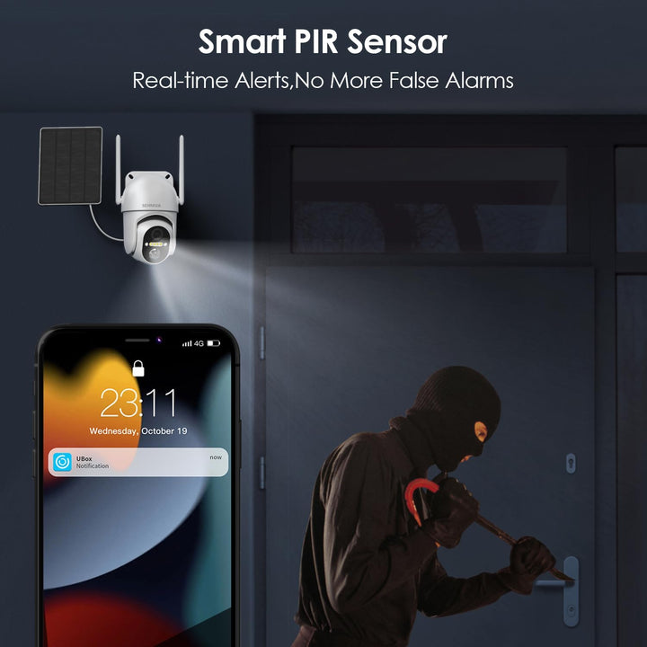 SEHMUA Cámaras de seguridad solares inalámbricas para exteriores, c...