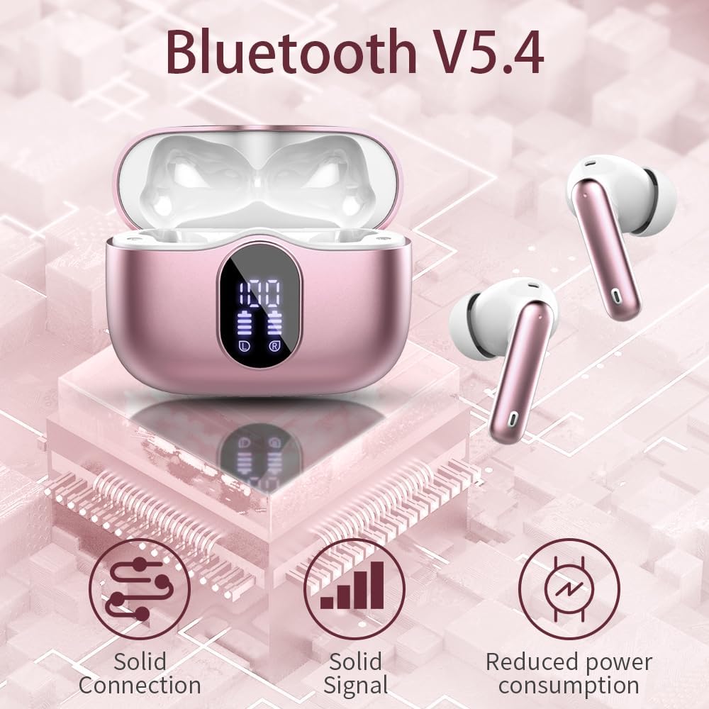 Auriculares inalámbricos Btootos Bluetooth 5.3, auriculares estéreo...