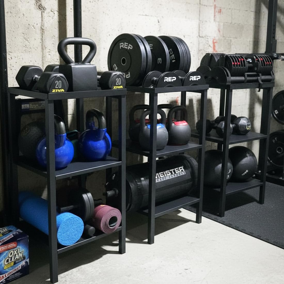 Rack Ajustable para Mancuernas/Kettlebells 500-800LB Pesado con Cobertura Opcional