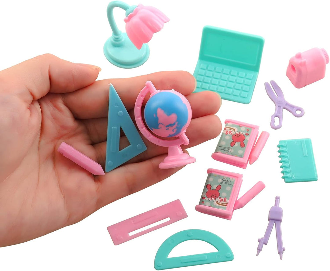 ENOCHT 19 piezas de muñeca niña accesorios escolares
