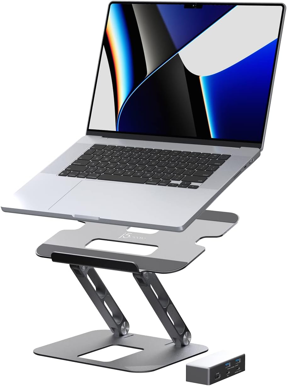 j5create Soporte para laptop con concentrador de pantalla HDMI USB C 4K - 2