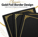 Soportes para certificados negros (100 paquetes), cubiertas de diploma con