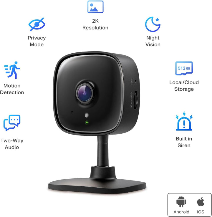 Tapo - Nueva cámara de seguridad interior TP-Link de 2K para monito...