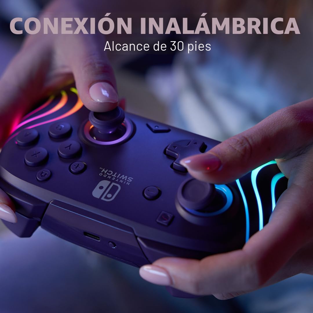 PDP Gaming Afterglow Wave Wireless Nintendo Switch Pro Controller -...