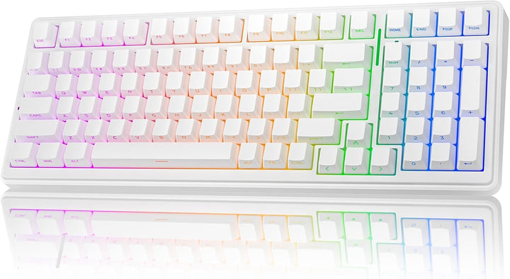 AULA Teclado mecánico inalámbrico F99, triple modo (BT5.0\/2.4GHz\/...