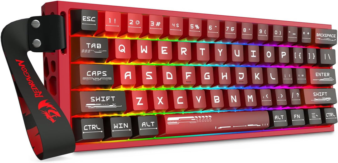 Redragon K753 HE - Teclado para juegos de disparo rápido, 60% 61 te...