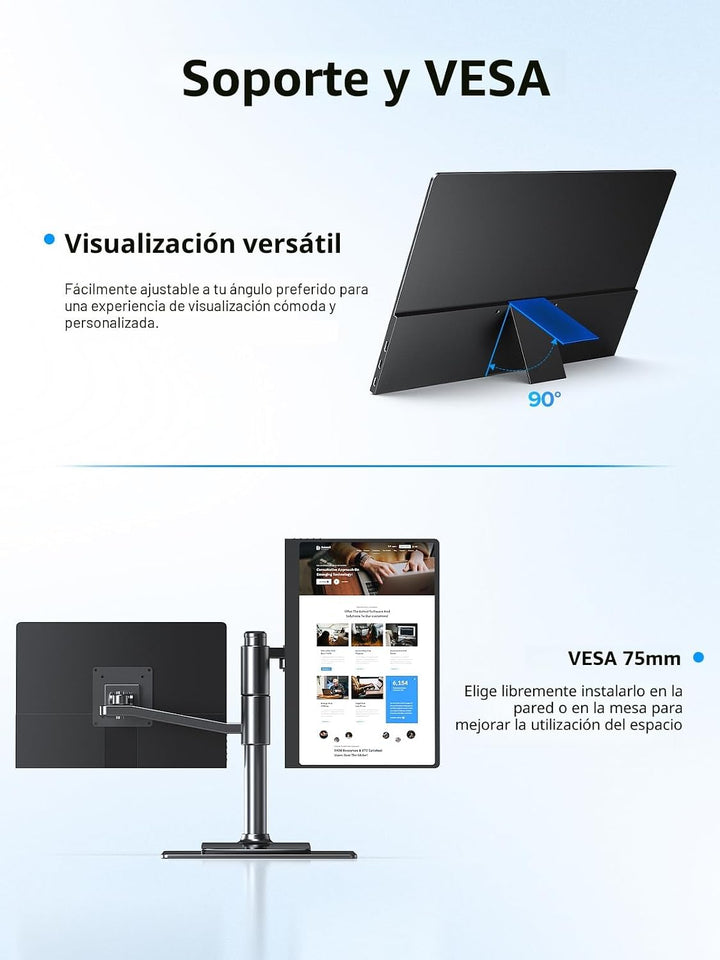 UPERFECT - Monitor portátil OLED con pantalla táctil, monitor para...