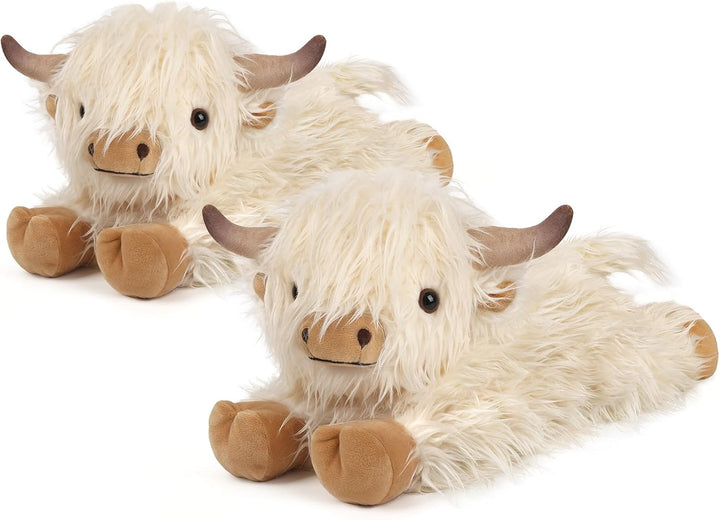 2 animales de peluche de vaca de las tierras altas para microondas,...
