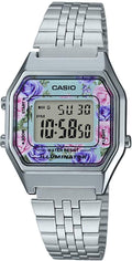 Casio Reloj Digital para Mujer con Correa de Acero Inoxidable La680Wa-1B