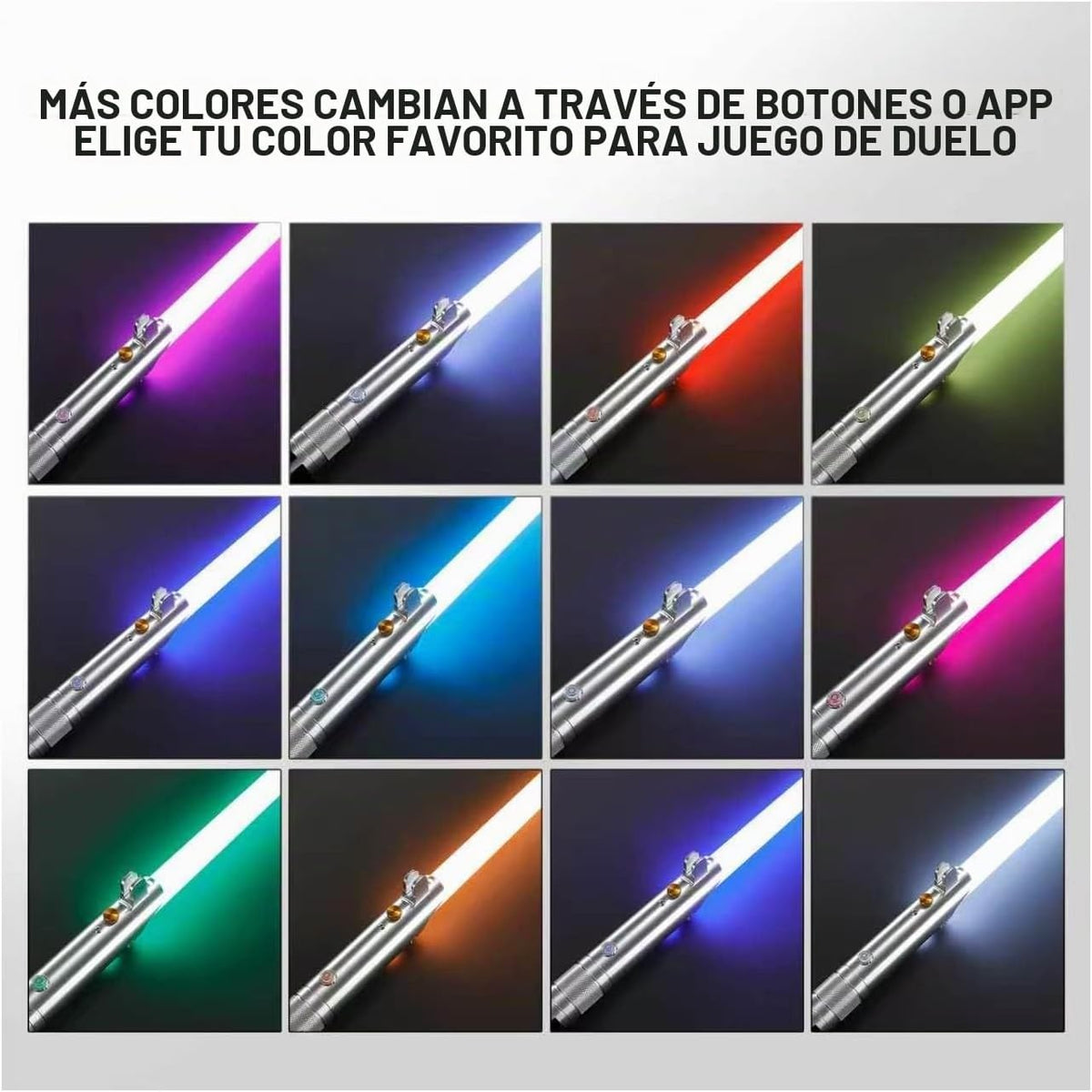 BSTSABER Sable de luz, suave oscilación de duelo, sable de luz de duelo/control de botón