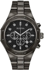 Bulova Cronógrafo clásico para hombre de acero inoxidable diamante