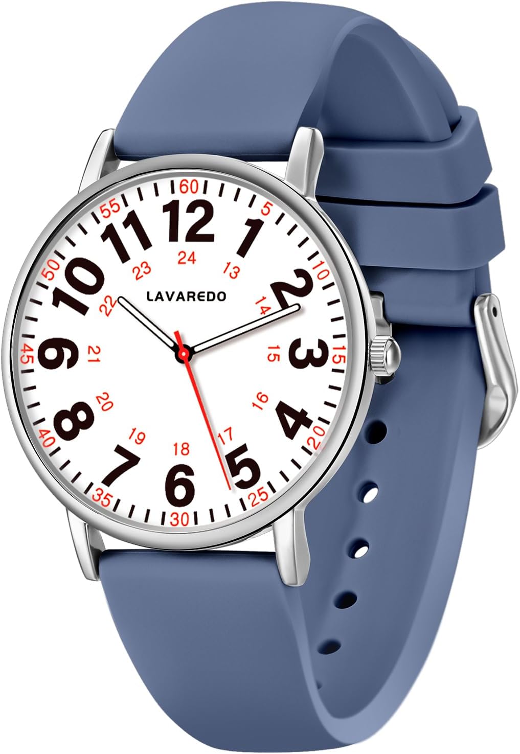 Reloj de enfermera para enfermeras, doctores, mujeres y hombres, relojes analógicos impermeables con esfera luminosa y movimiento de cuarzo japonés, reloj de hora militar fácil de leer con